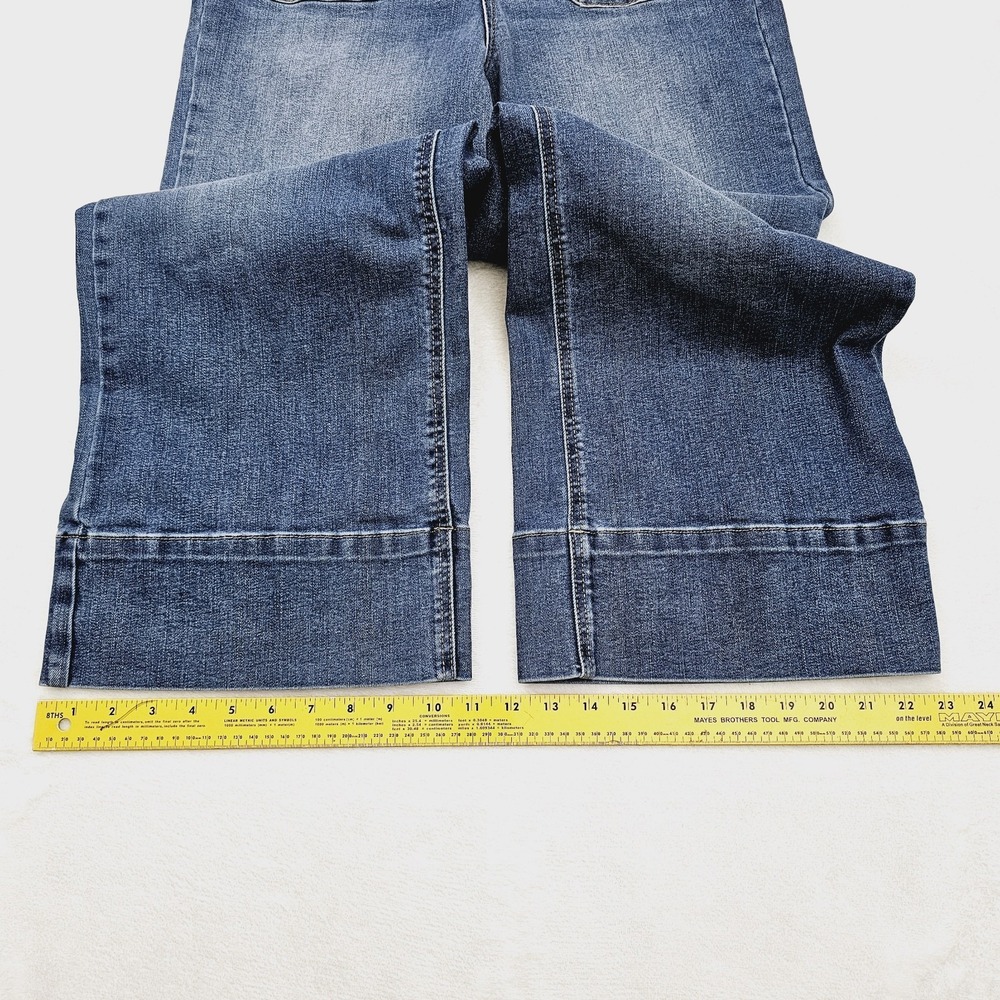 Oat New York Womens 6 28 Cropped Wide Leg High Rise Medium Wash Jeans - Picture 7 of 11